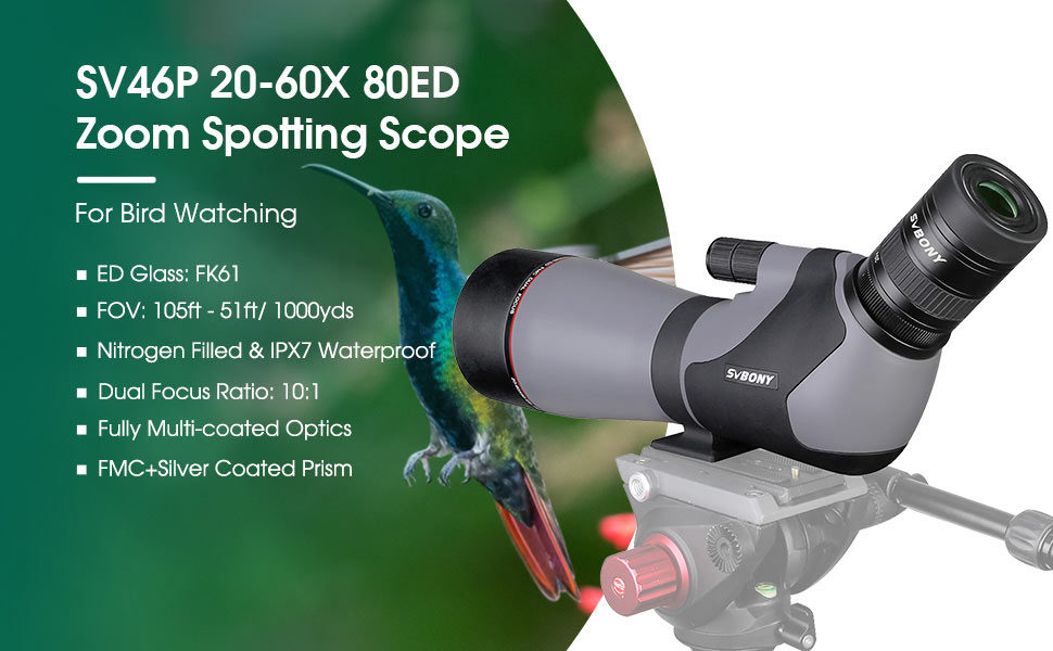SV46P 20-60X 80ED Zoom Spotting Scope