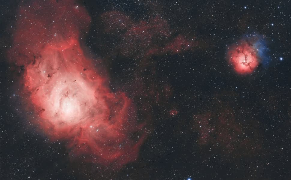 The Lagoon and Trifid Nebulae The Lagoon and Trifid Nebulae