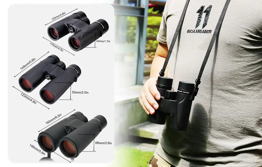 SV202 Binoculars 10x42ED Extra-Low Dispersion Bak4 Waterproof Fogproof for Bird Watching