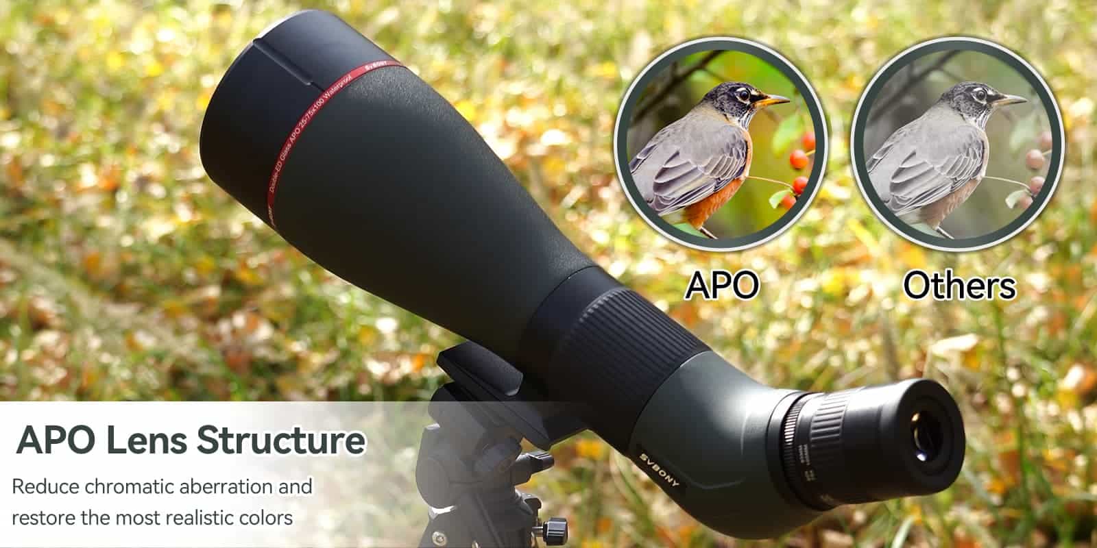 SA401 APO Apochromatic 25-75X100 Double ED Glasses Spotting Scope