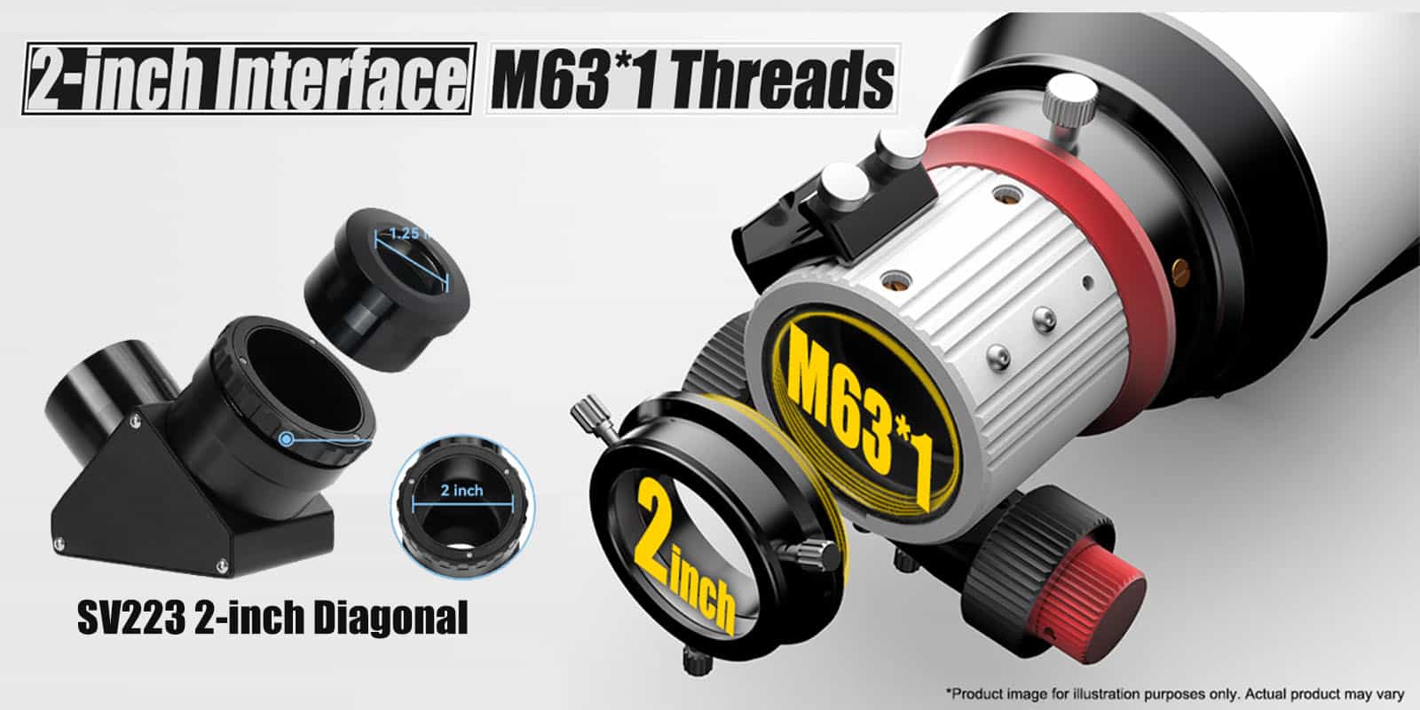 sv550 122 triplet apo telescope set for astronomical observation