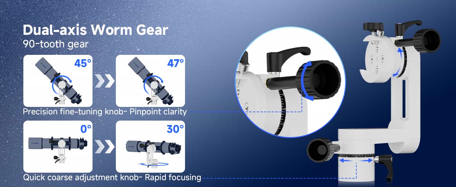 sv225 mini alt azimuth telescope mount adjustable angle