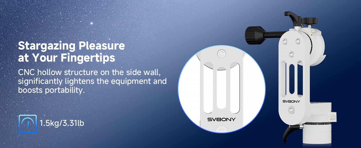 sv225 mini alt azimuth telescope mount adjustable angle