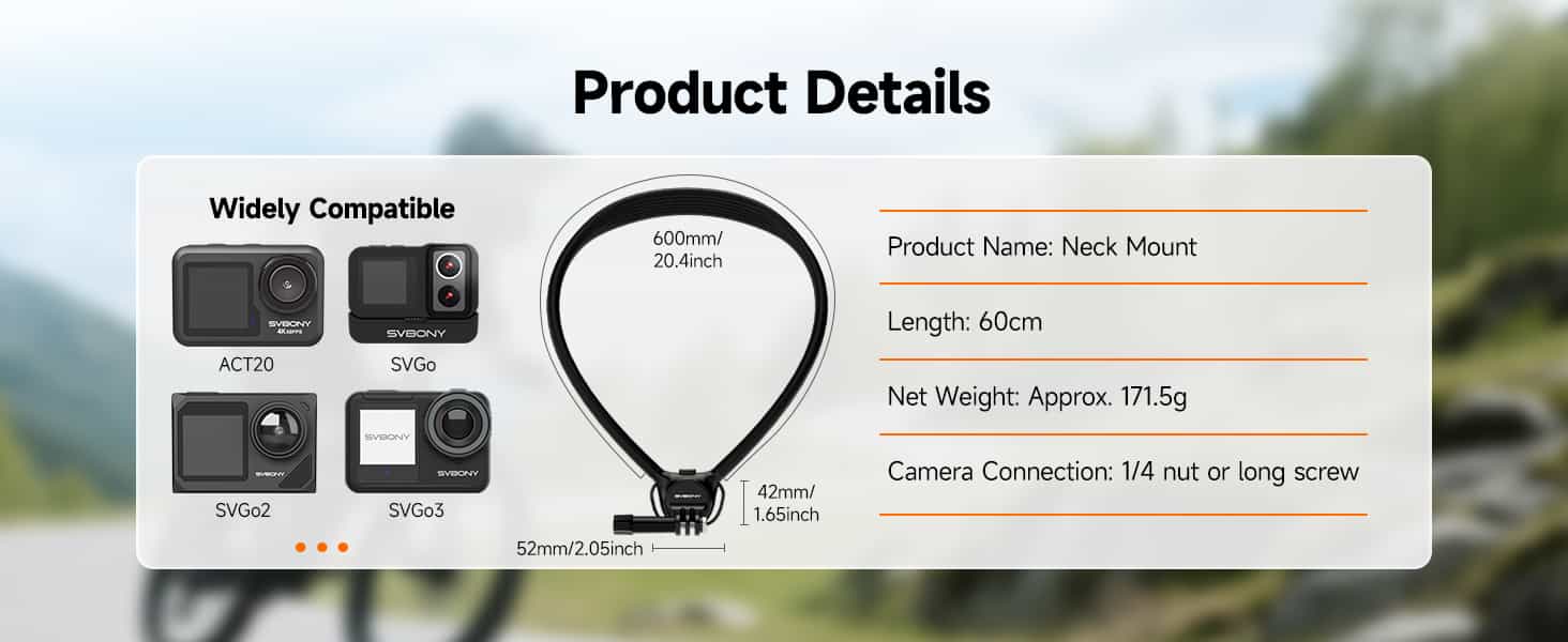 Sports Camera Neck Mount Sports Camera Neck Mount